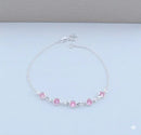 PULSEIRA CINCO ZIRCONIAS ROSA